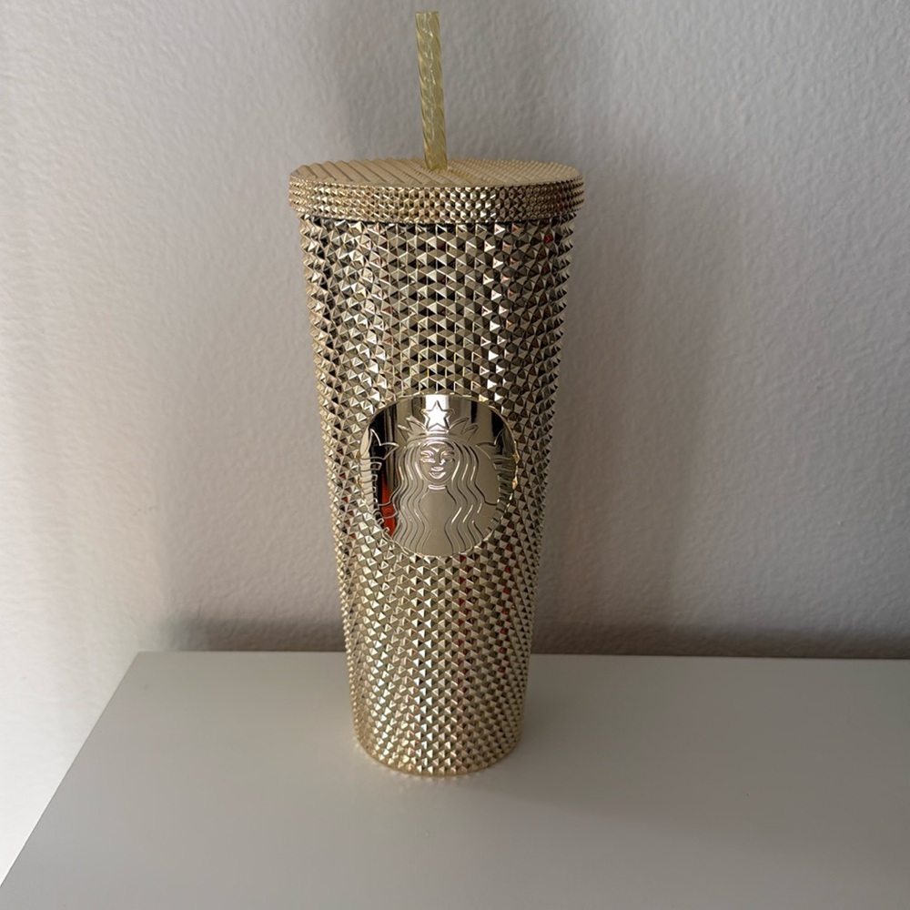 Starbucks gold studded tumbler